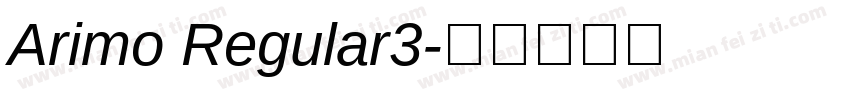 Arimo Regular3字体转换